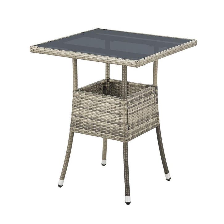 Polyrotan Tuintafel / Bijzettafel / Balkontafel Yoro - Vierk, Tuin en Terras, Tuintafels, Nieuw, Verzenden