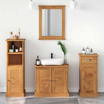 vidaXL Badkamermeubelset VIGO 4 st Honingbruin 37 x 34 x 110, Verzenden, Nieuw, Overige typen