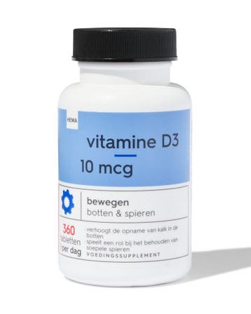 HEMA Vitamine D3 10mcg - 360, Verzenden, Nieuw