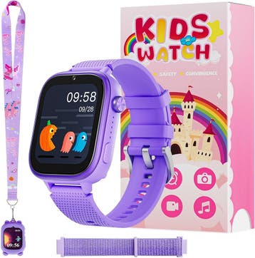 Kinderhorloge GPS & Bellen | 1,85 inch | Tweedekansje OP=OP, Ophalen of Verzenden, Zo goed als nieuw, Paars, Jongen of Meisje