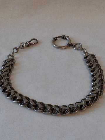 Antieke Zilveren Biedermeier Hollandse Horloge ketting,