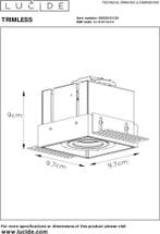 Lucide TRIMLESS - Inbouwspot - 1xGU10 - Zwart, Ophalen of Verzenden, Nieuw