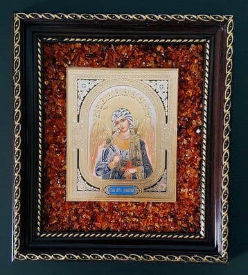 Barnsteen - Unique Amber Picture Icon - Wall decoration -