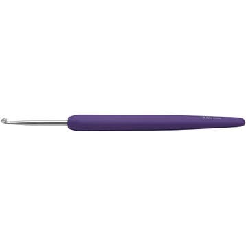 Haaknaalden, afm 3, L: 13,3 cm, afm 3 mm, paars, 1 stuk, Nieuw