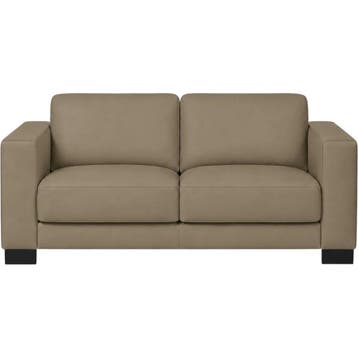 Leren bank Clear - 2,5 zits - Toledo Mocca (taupe/bruin) -, Bohemian, Eigentijds, Modern, Retro, Vintage, Nieuw, Ophalen of Verzenden