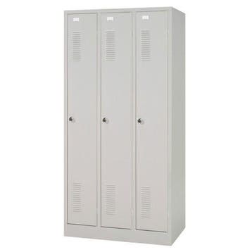 Lockerkast 3 deurs kledingkast Grijs, Verzenden