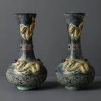 Vaas - Brons - China - Set draken vazen (Zonder