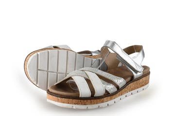Aco Sandalen in maat 40 Zilver, Kleding | Dames, Aco, Overige kleuren, Verzenden, Sandalen of Muiltjes