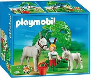 Playmobil Ezel met Veulen - 4187 (Nieuw), Kinderen en Baby's, Speelgoed | Playmobil, Verzenden, Nieuw