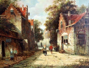 Roberto (XX-XXI) - Zonnig straatgezicht met historische