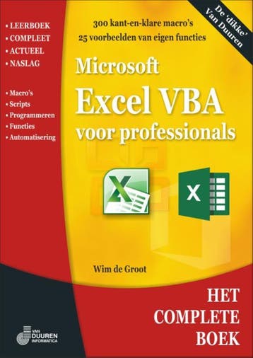 Excel VBA voor professionals / Het complete boek, Verzenden, Gelezen, Wim de Groot