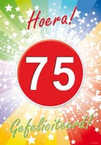 75 jaar verjaardag poster - 75 jaar versiering, Ophalen of Verzenden, Nieuw