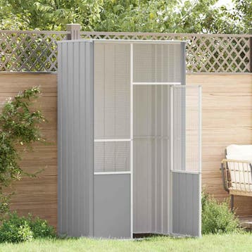 vidaXL Vogelkooi 115x78x200 cm gegalvaniseerd staal grijs, Verzenden, Nieuw