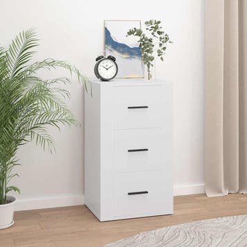 vidaXL Dressoir 40x33x70 cm bewerkt hout wit, Huis en Inrichting, Kasten | Dressoirs, Minder dan 50 cm, Verzenden, Nieuw, 25 tot 50 cm