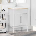 vidaXL Badkamer wastafelkast met plank FLORO Wit 60 x 40 x, Verzenden, Nieuw, Wastafelkast