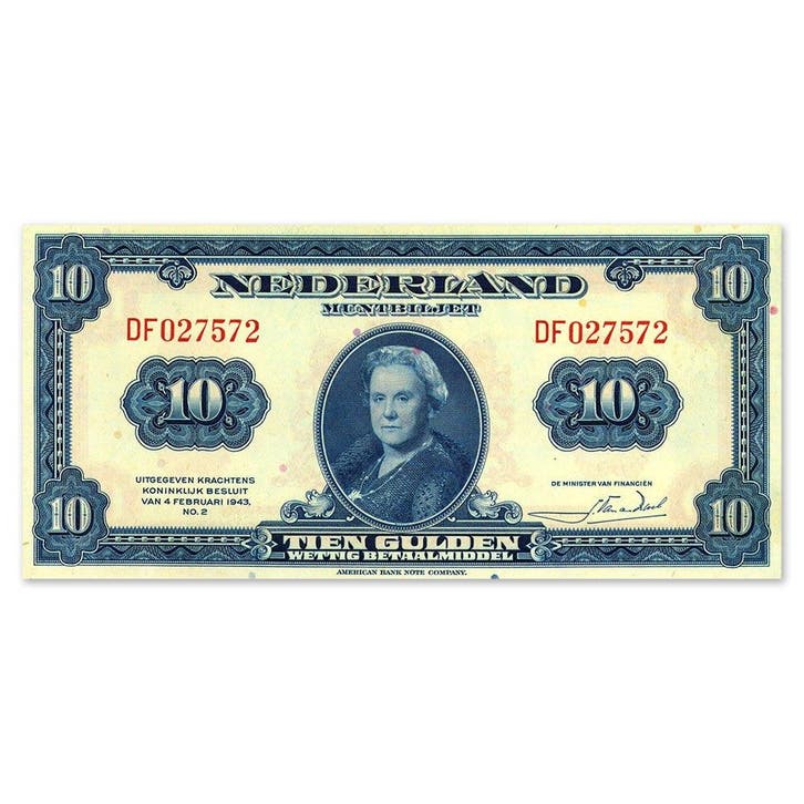 10 Gulden Wilhelmina 1943 Pr, Postzegels en Munten, Bankbiljetten | Nederland, Verzenden