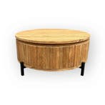 Salontafel Cortese teak rond, Huis en Inrichting, Tafels | Salontafels, Ophalen of Verzenden, Nieuw