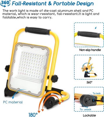Bouwlamp LED - Werklamp - IP65 - 50W - Aigostar, Verzenden, Zo goed als nieuw