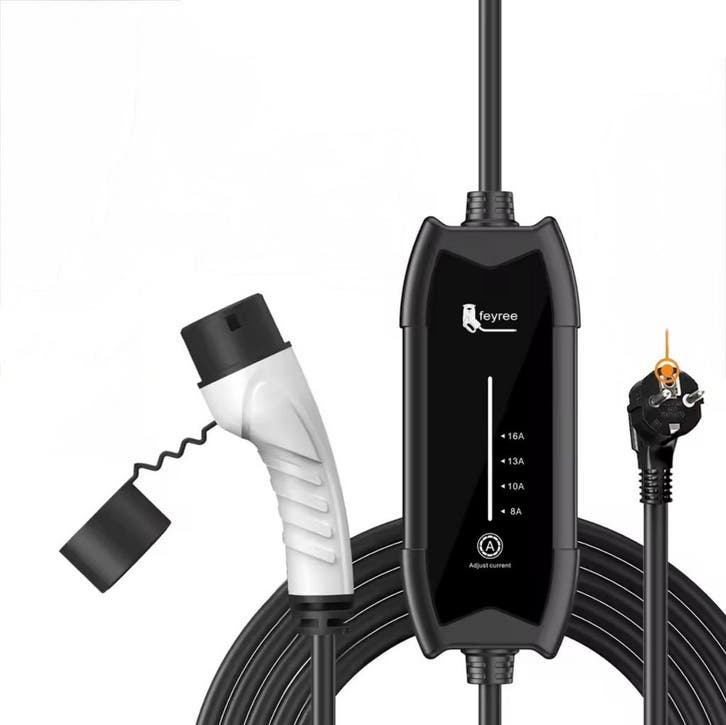 Feyree Mobiele Thuislader 3.7kW Type 2 IP65 Waterdicht 16A, Auto diversen, Laadpalen, Verzenden