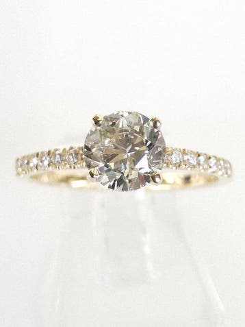 Verlovingsring - 14 karaat Geel goud - 1.11ct. tw. Diamant