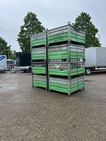 stalen stapelbak, stalen bak, stapelbak, gebruikte bakken,, Ophalen, Gebruikt, 100 cm of meer, 60 cm of meer
