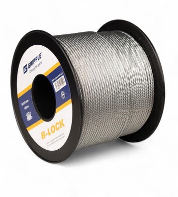 Staalkabel op rol - 2.5 mm 50 meter op katrol, Verzenden, Nieuw