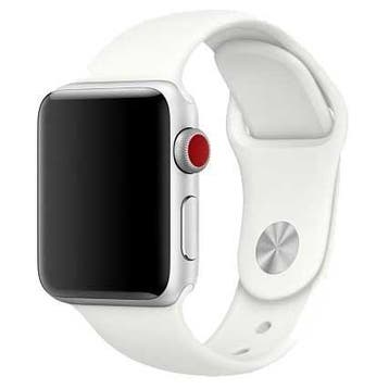 Apple Watch bandje Savro - siliconen - zacht wit - zacht, Verzenden, Nieuw