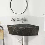 vidaXL Wasbak Grijs (38-45) x (38-45) x 12 cm Riviersteen, Verzenden, Nieuw