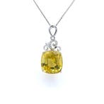 Zonder minimumprijs - Ketting met hanger - 14 karaat Witgoud, Sieraden, Tassen en Uiterlijk, Antieke sieraden