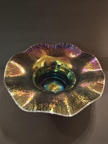 Poschinger - Schotel - Glas - iriserend, 1900, 34,5 cm