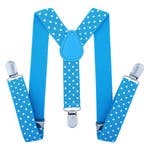 Fako Fashion - Kinder Bretels - Stippen - 65cm - Lichtblauw, Verzenden, Nieuw