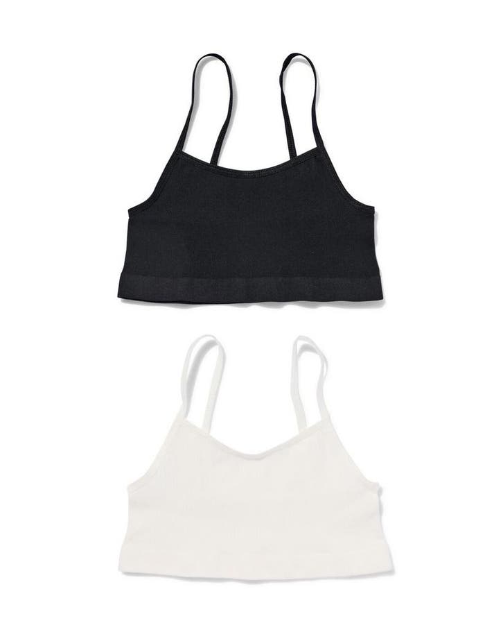 HEMA Kindertops naadloos rib - 2 stuks wit, Kinderen en Baby's, Kinderkleding | Overige, Nieuw, Verzenden