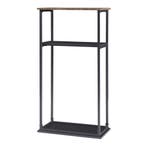 [en.casa] Brandhout rek Turku houtopslag 112x60x30 cm zwart, Tuin en Terras, Haardhout, Verzenden