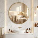 Gouden Spiegel 80cm | Metaal | OP=OP, Huis en Inrichting, Woonaccessoires | Kransen, Ophalen of Verzenden, Nieuw