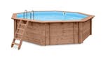 Interline Bali houten inbouw/opbouw zwembad 4,40m compleet!, Ophalen, 80 tot 120 cm, Rond, 300 cm of meer