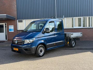 Volkswagen Crafter 35 2.0 TDI Pickup / DC / HIAB Kraan / Tre, Gebruikt, Euro 6, Lederen bekleding, Leder