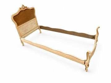 Bed - Hout - Wieg met craquelé-afwerking