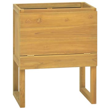 vidaXL Badkamerkast 60x40x75 cm massief teakhout, Verzenden, Nieuw