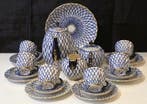 Lomonosov - Koffieservies (22) - Cobalt Net - Porselein