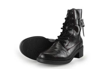 Rieker Biker boots in maat 38 Rood, Verzenden, Overige typen, Zo goed als nieuw, Rood