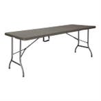 Opvouwbare rotan-look eettafel bruin 1829mm, Verzenden, Nieuw in verpakking