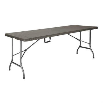 Opvouwbare rotan-look eettafel bruin 1829mm, Verzenden, Nieuw in verpakking