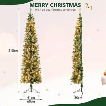 2dekans | Coast Halve Kunstkerstboom - 150 LED - 210 cm, Ophalen of Verzenden, Zo goed als nieuw
