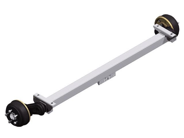 Torsie as geremd 850kg KNOTT padmaat 1200mm / flens 1650mm, Auto diversen, Aanhangwagen-onderdelen, Nieuw, Ophalen of Verzenden