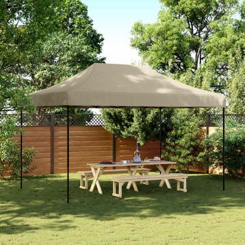 vidaXL Partytent inklapbaar pop-up 440x292x315 cm taupe, Verzenden, Nieuw, Partytent