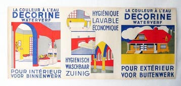 Pierre Rayez - Decorine waterverf - Jaren 1930