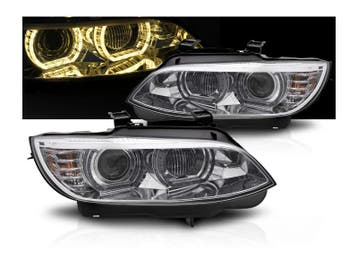 Xenon koplampen Yellow LED DRL Chrome geschikt voor BMW E92, Verzenden, Nieuw, Universele onderdelen