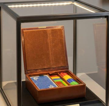 Bordspel - Small Leather Card Case Le Tanneur - Pelle, Antiek en Kunst