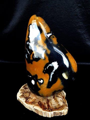 JASPIS CHALCEDOON / Vrije vorm - Hoogte: 18.5 cm - Breedte: