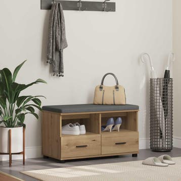 vidaXL Halbank Artisan Eik 80 x 38 x 46 cm, Verzenden, Nieuw
